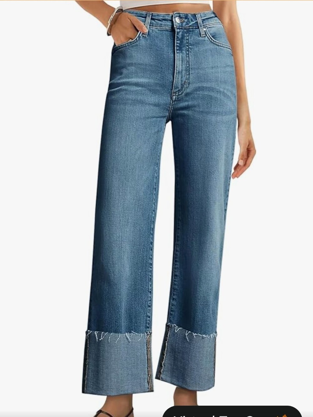 Blue Women's High-Rise Flared Jeans